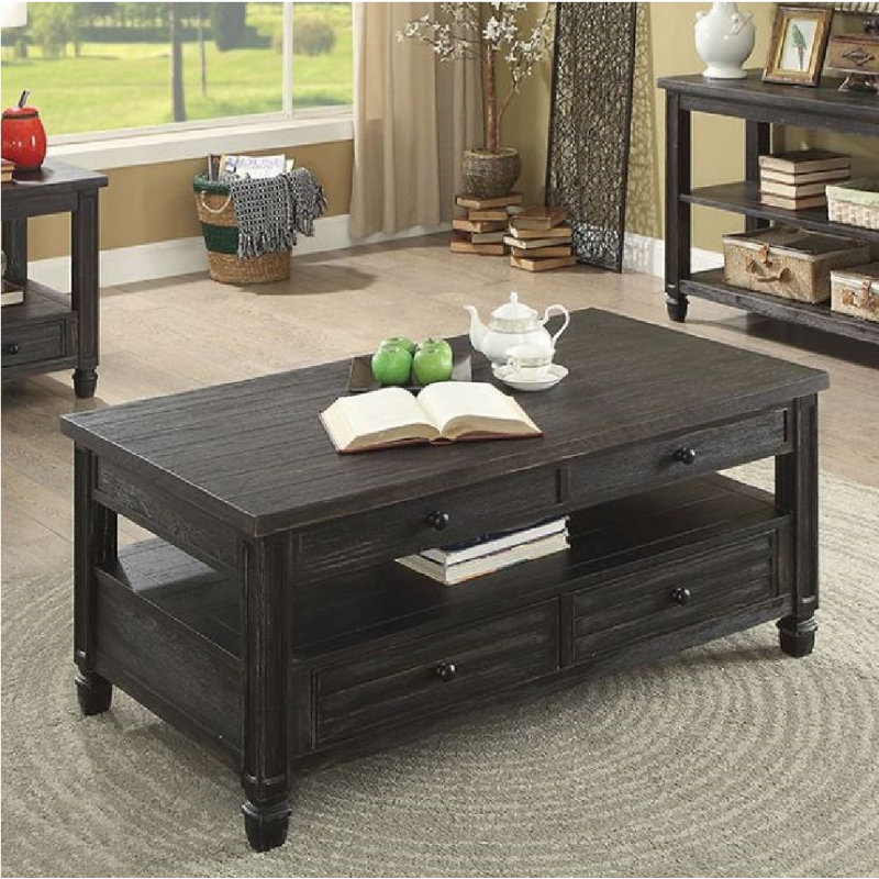 Highland Dunes Jennifer Solid Wood Lift Top Coffee Table with Storage